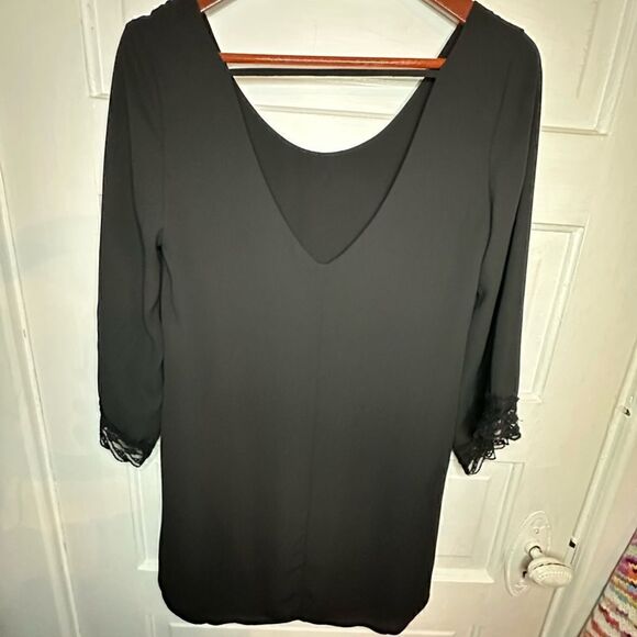 Astr the Label Mini Lace Trim Black Slip Dress Size Small - Picture 10 of 11